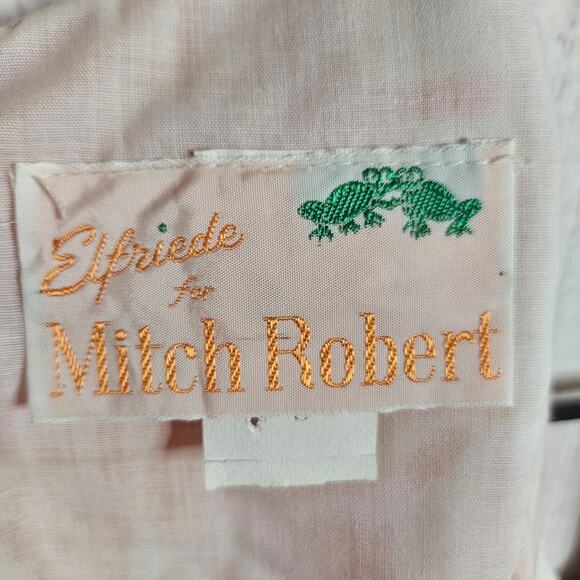 VTG 60s Elfriede for Mitch Robert Orange & White Hawaiian Hibiscus Floral Dress - Picture 8 of 9